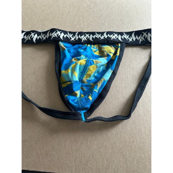 VTG RARE WAXX jockstrap men’s underwear blue camo XL - Picture 4 of 4